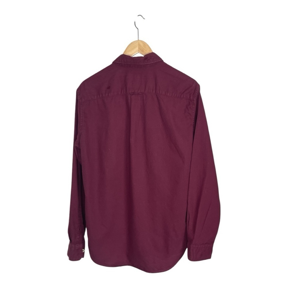 American Eagle Gray Striped Polo Shirt and maroon long SleeveButton Down Shirt M - Picture 5 of 11